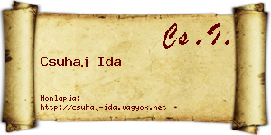 Csuhaj Ida névjegykártya