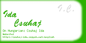 ida csuhaj business card